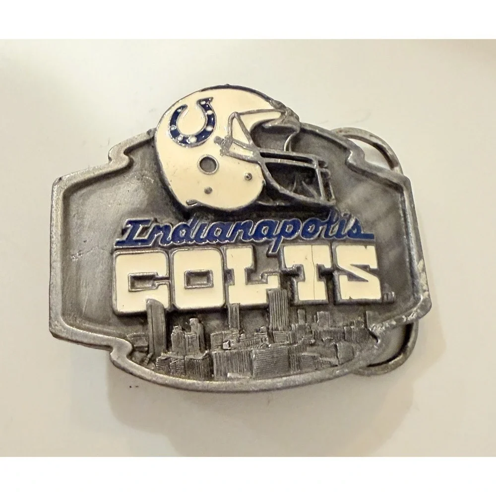 1989‎ Indianapolis Colts Belt Buckle NFL Football Silver Limited Edition # 9575